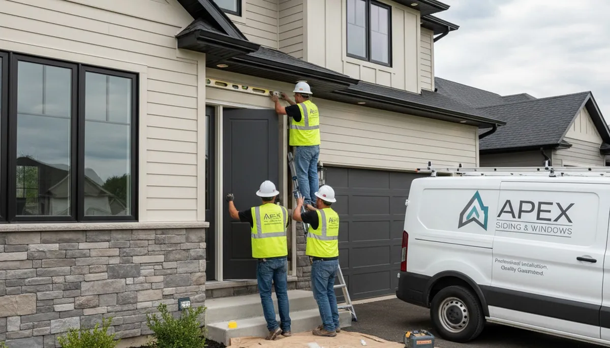 Professional door installation with durable vinyl siding in Fort Collins, CO