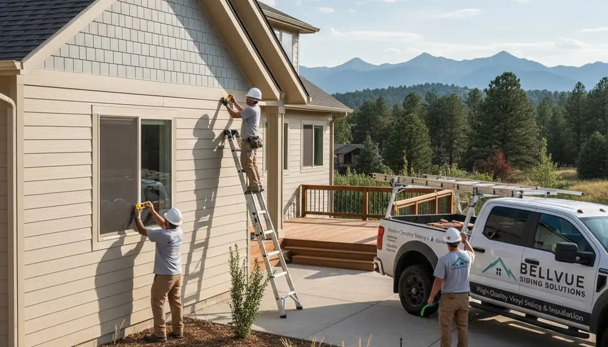 Professional vinyl siding installation on home exterior in Fort Collins, CO