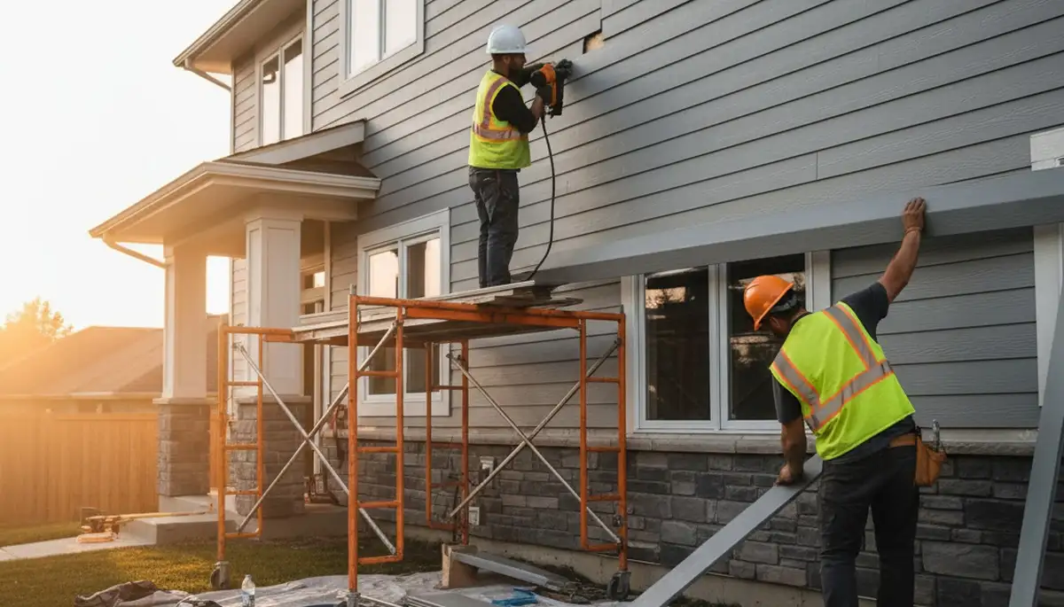 Vinyl siding installation on Fort Collins CO home by Next Level Exteriors professionals